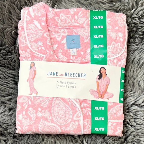 Jane and Bleecker Women's 2 Pink Pyjama Set / Size Medium - Picture 1 of 2